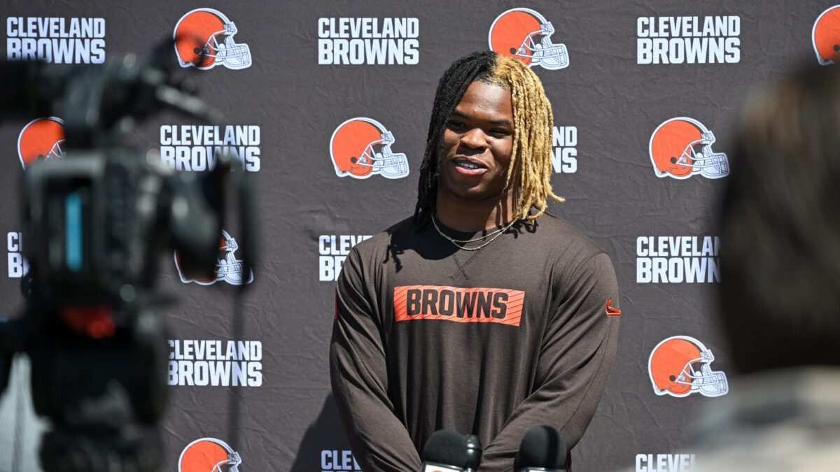 NFL rookie participating in an American football training camp
