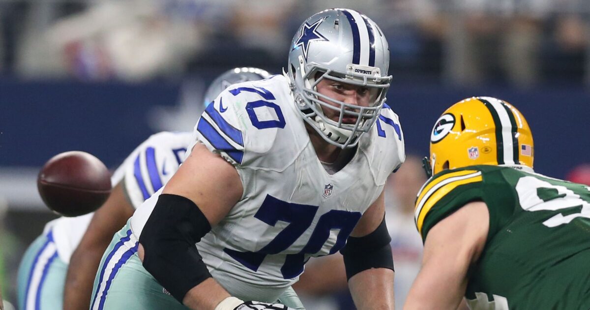 Offensive tackle protecting the quarterback from an edge rusher