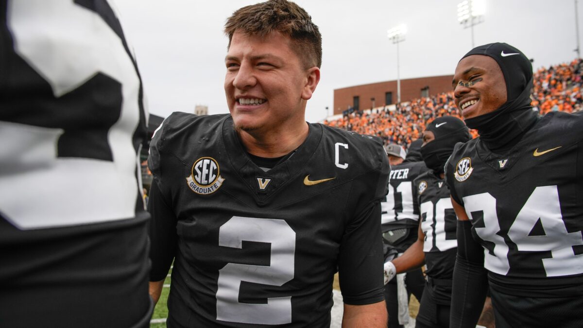 College football quarterback in a high-profile recruiting environment