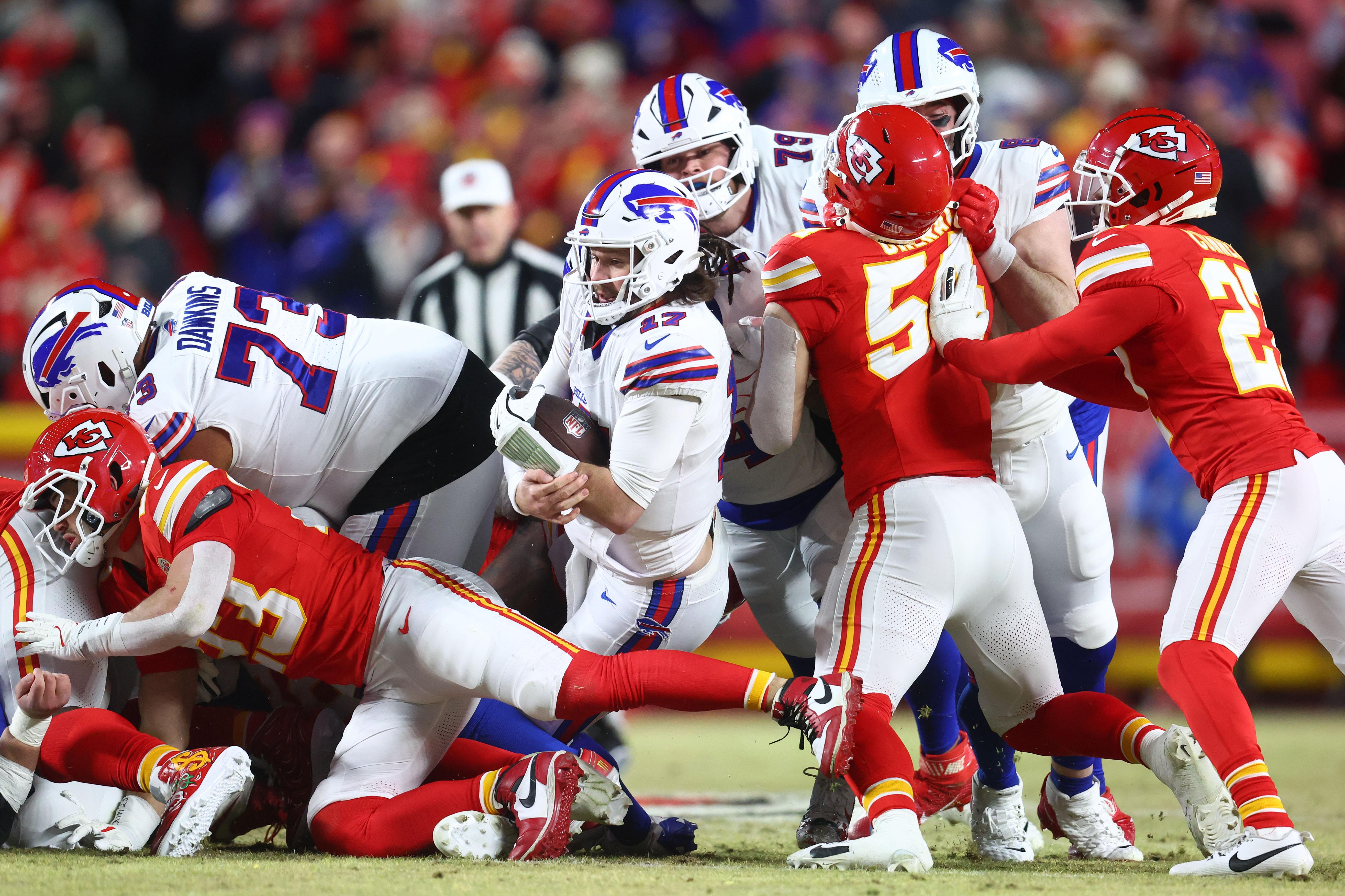 Quarterback sneak on fourth-and-short behind the offensive line