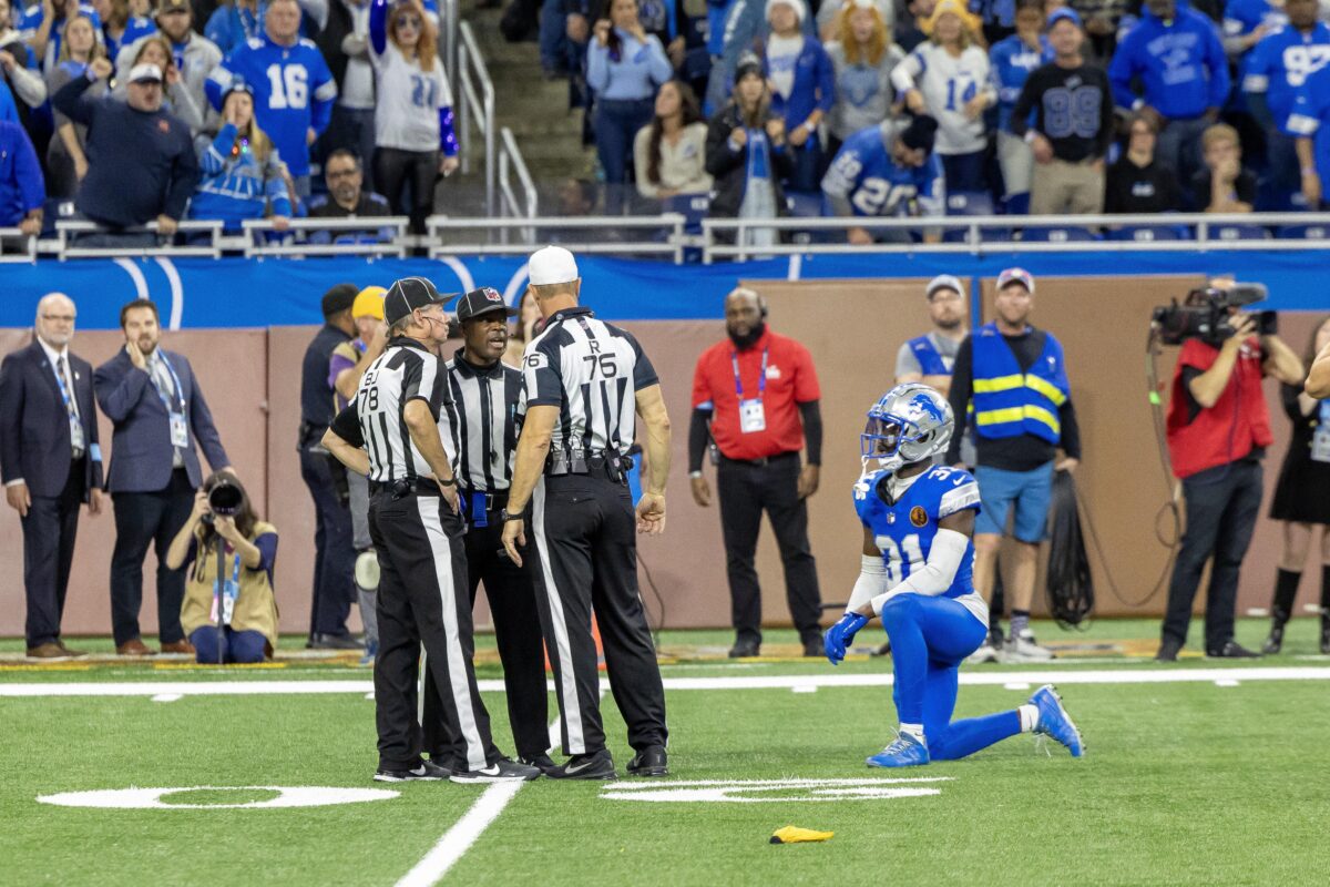 Tied American football game entering overtime