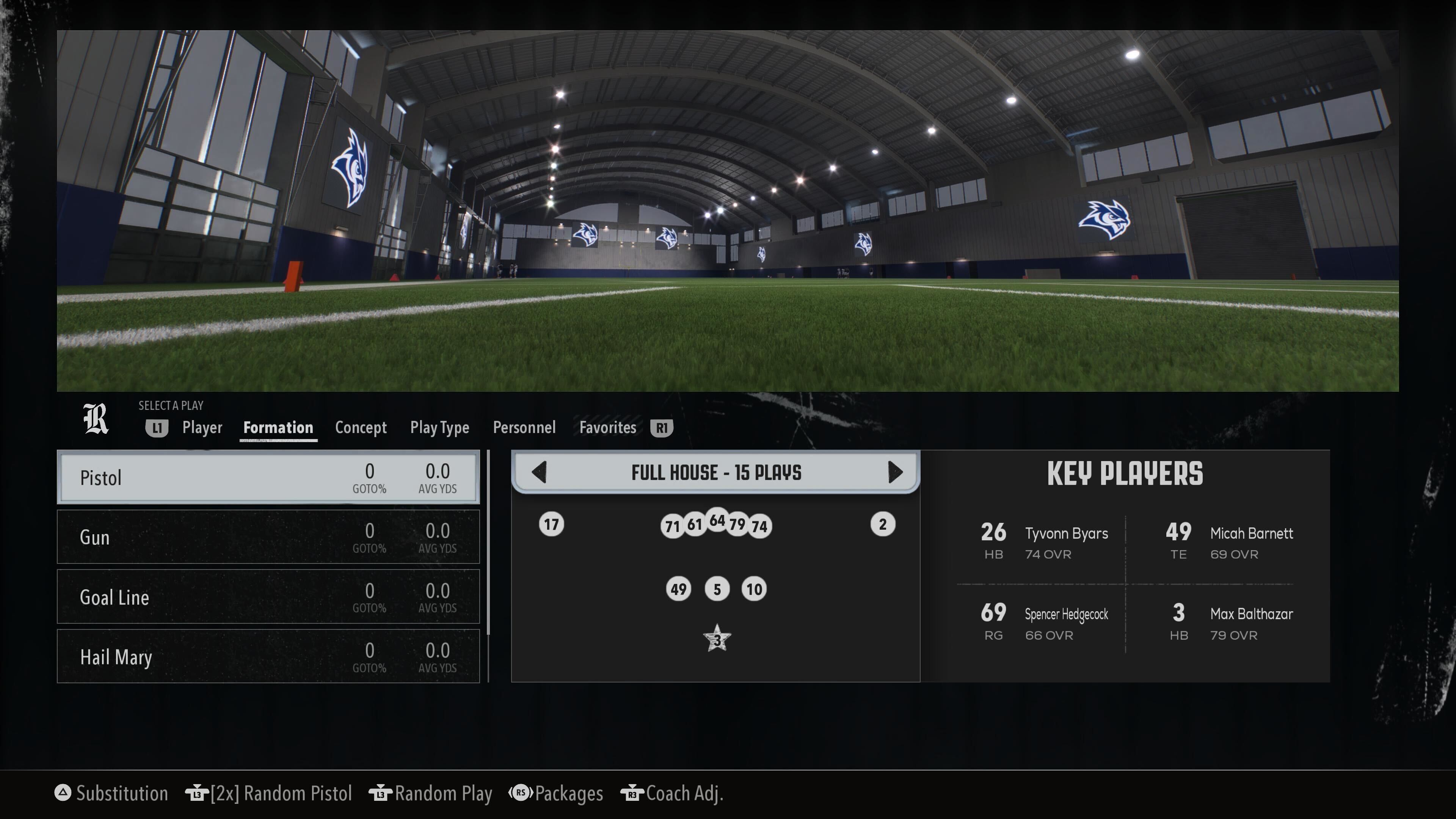 Receiver in pre-snap motion before a run-pass option