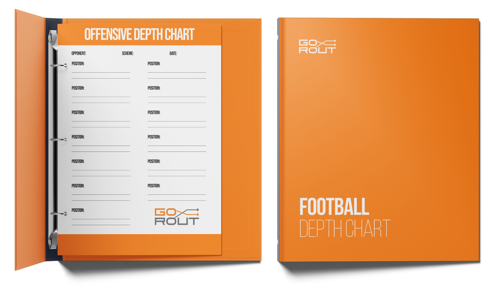 Football coaching staff planning roster needs and depth chart