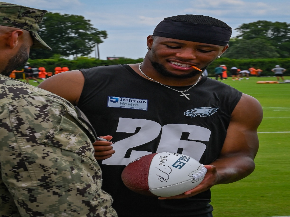 Saquon Barkley at Philadelphia Eagles training camp