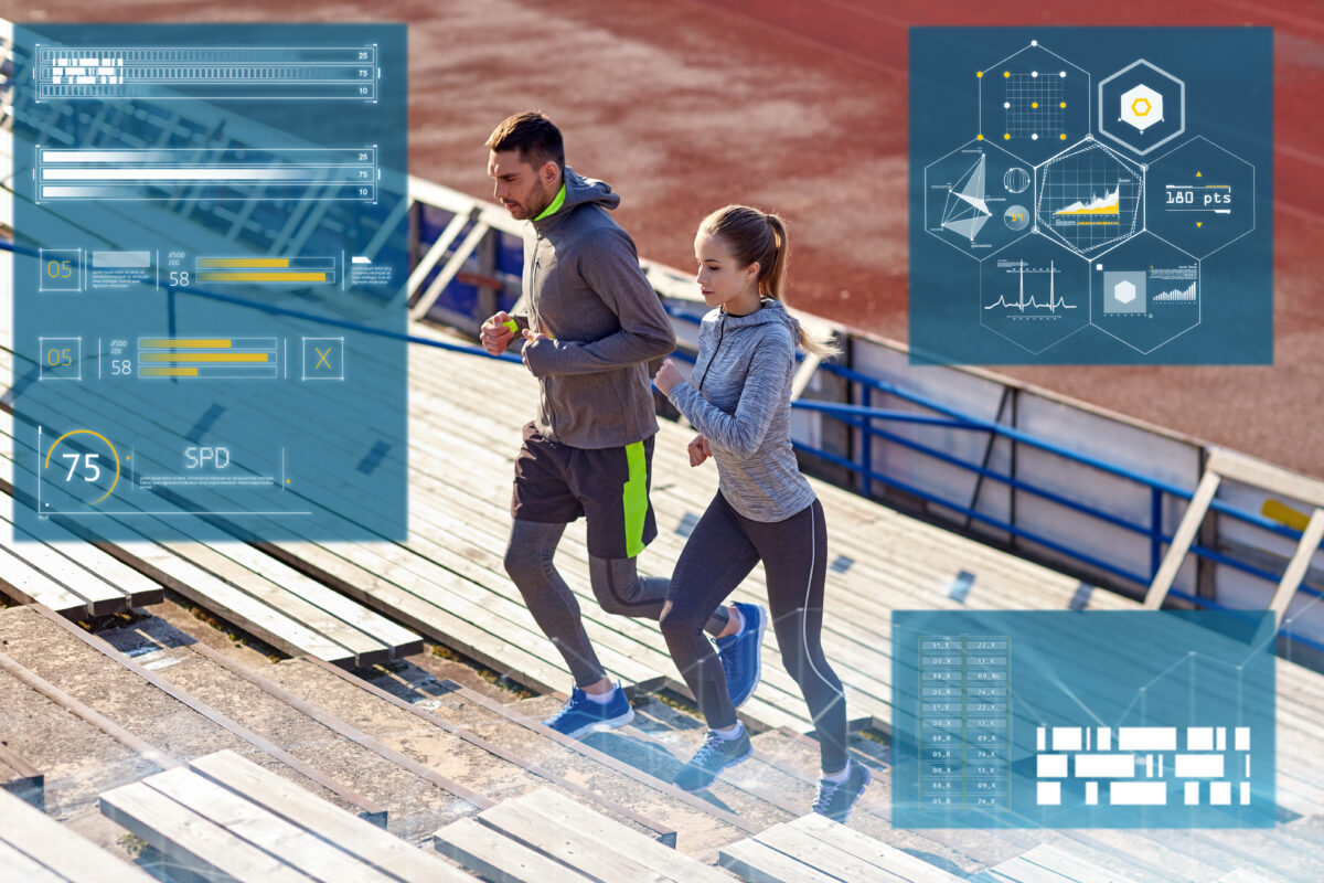 Sports performance data privacy and athlete technology concept